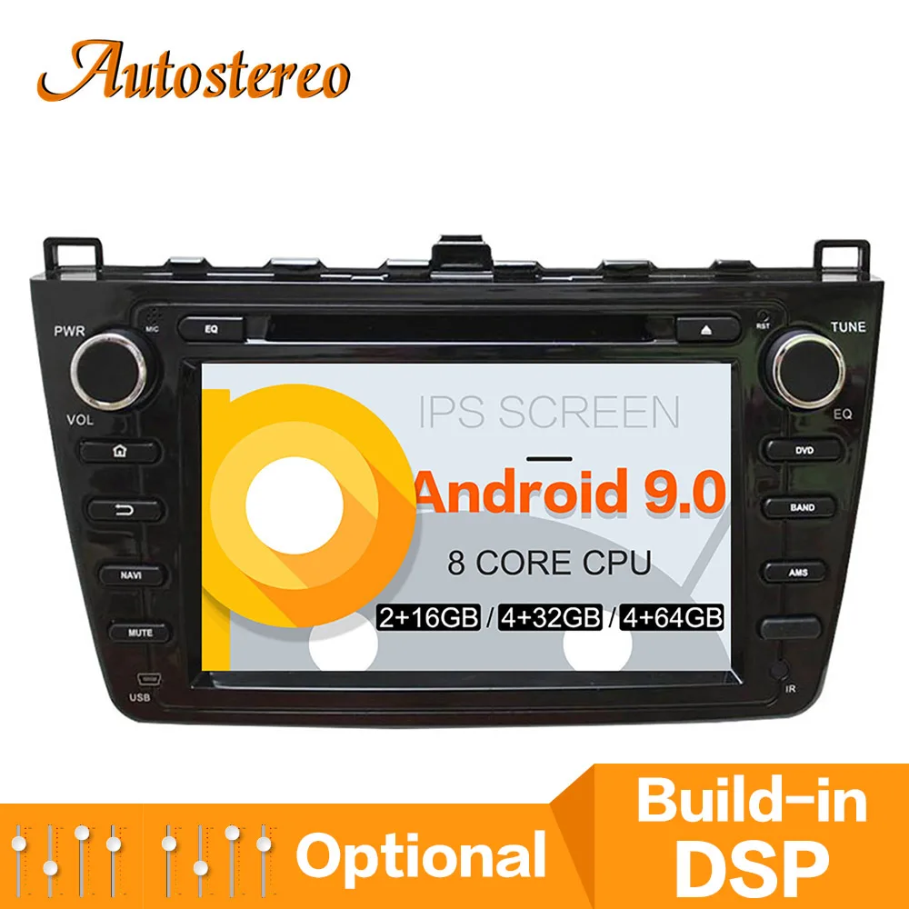 Android 9 PX5/6 DSP автомобильный dvd-плеер для Mazda 6 Mazda Atenza 2008-2012 Авто Стерео головное устройство gps навигация Радио магнитофон