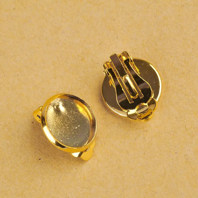 200 шт. серьга в виде клипсы без проколов для ушей ободок с пустым основанием