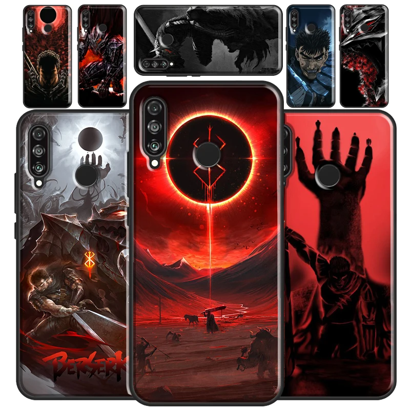 Стильный чехол Berserk для Huawei P30 Lite P20 P40 Pro Nova 5T P Smart Z 2019 2021 Honor 50 8X 9X | Мобильные