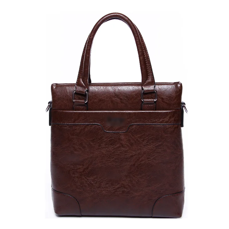 

2019 New Style PU Handbag Men Crossbody Bag Business Pure Color Verticle Shoulder Bag