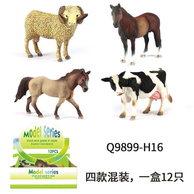

In Jie Ming Animal Model Set Children Play House Toys Animal Horse Cow Sheep