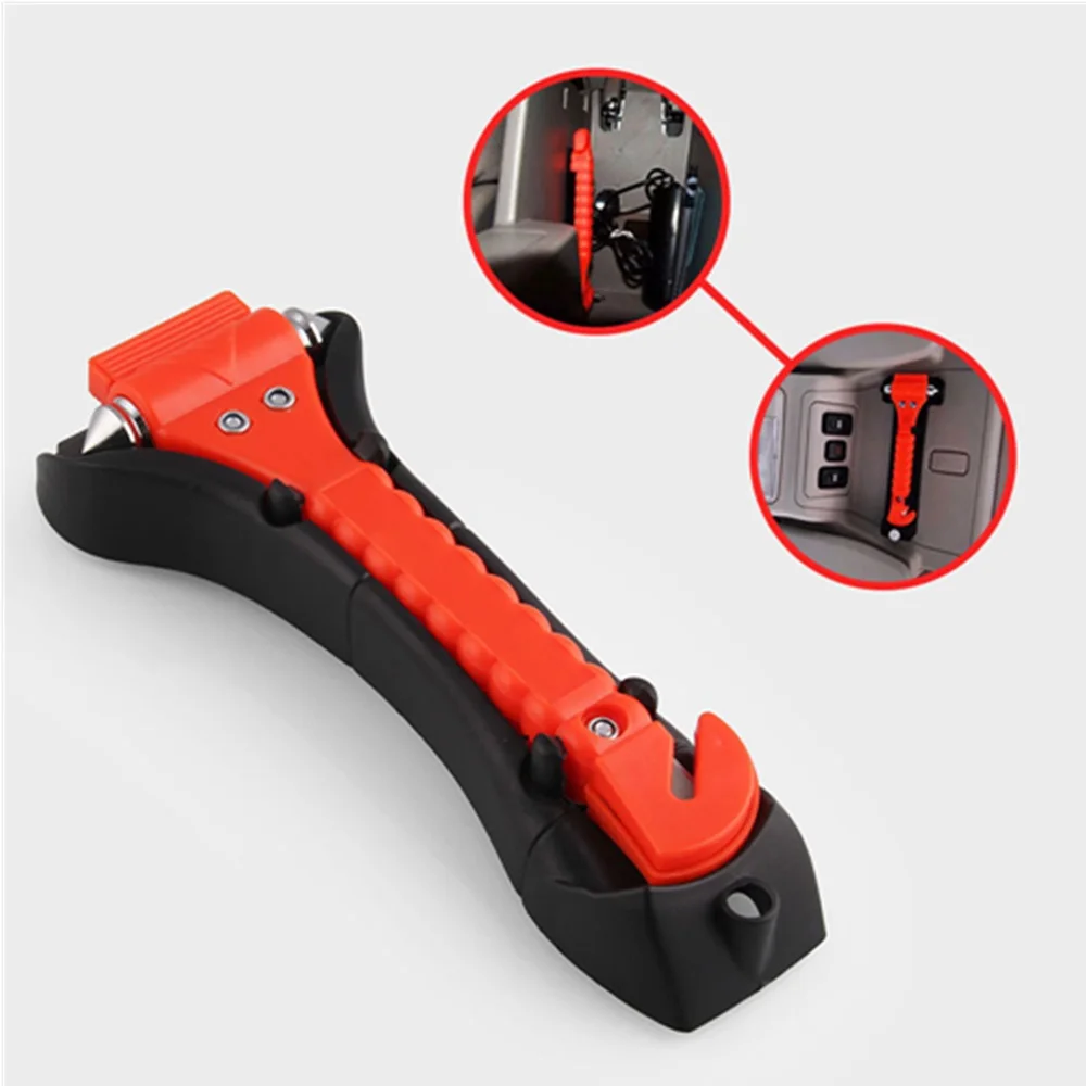 

Car Safety Hammer Life Saving Escape Emergency Hammer Seat Belt Cutter Window Glass Breaker Car Rescue Red Hammer