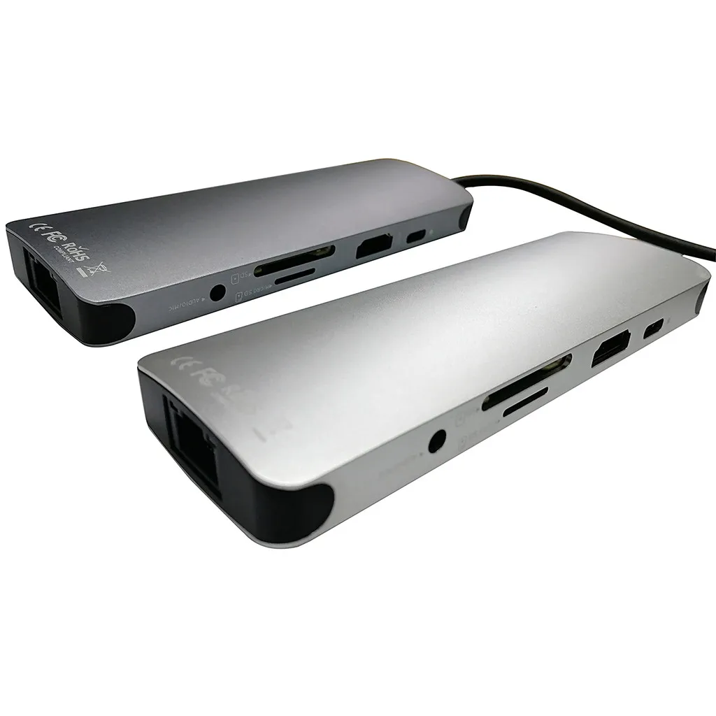 Type c к HDMI RJ45 аудио PD адаптер Nine-in-one Многофункциональный usb-концентратор