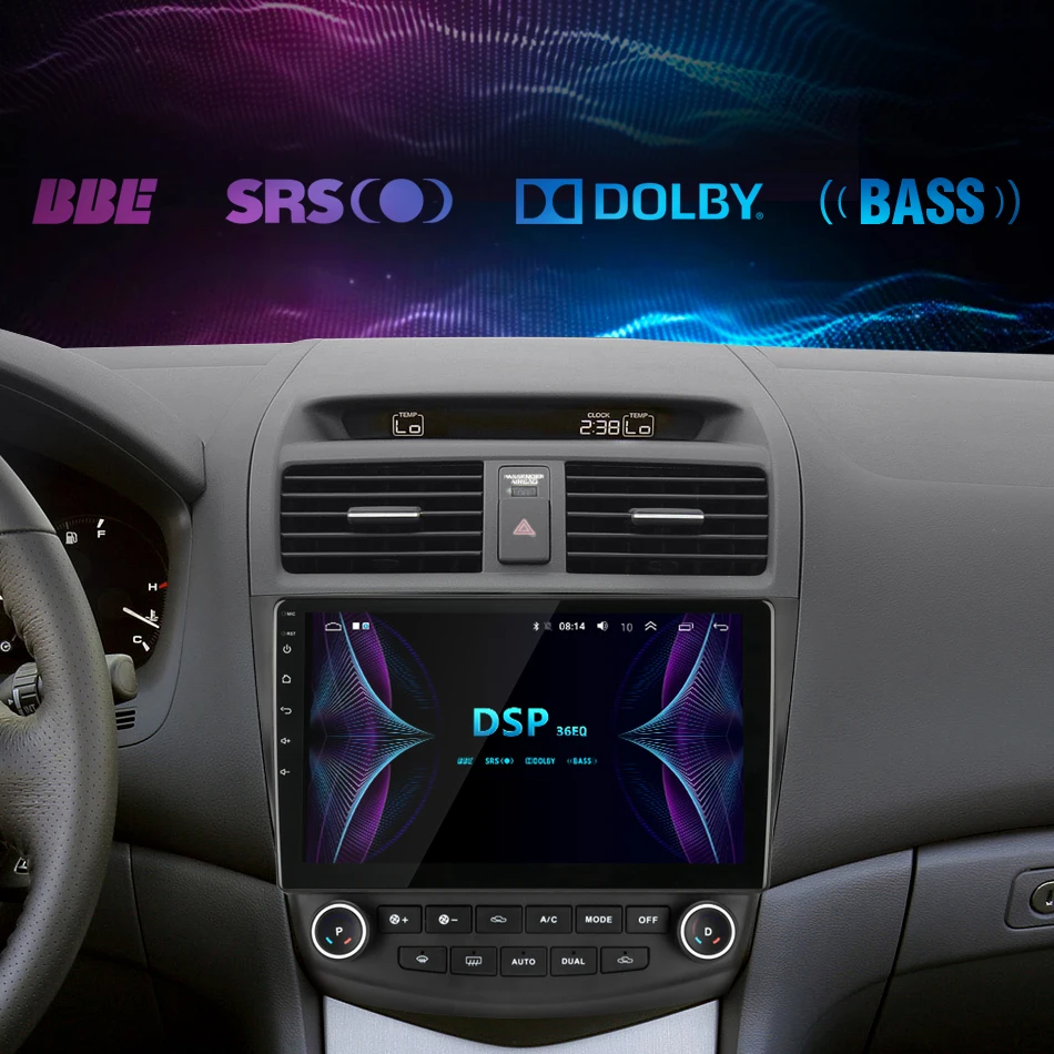 1" 2.5D+ ips Android автомобильное радио 2G+ 32 мультимедийный плеер Dvd для Honda Accord 7 2003-2008 навигация HiFi Авто аудио стерео