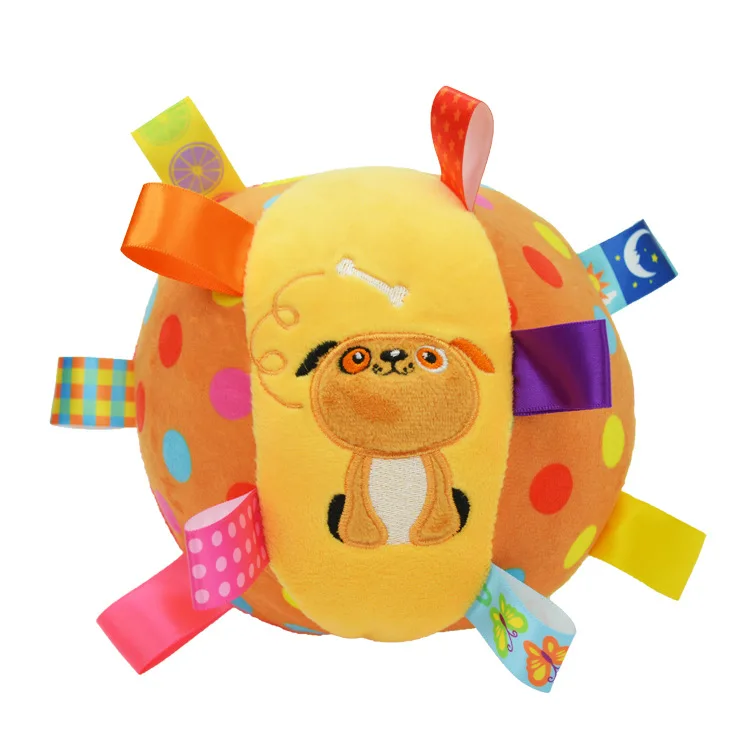 Мультяшный Детский плюшевый мяч, игрушки, красочные мягкие погремушки, мобильное кольцо, колокольчик, игрушка, brinquedos juguetes para bebes jouet WJ531 - Цвет: Dog