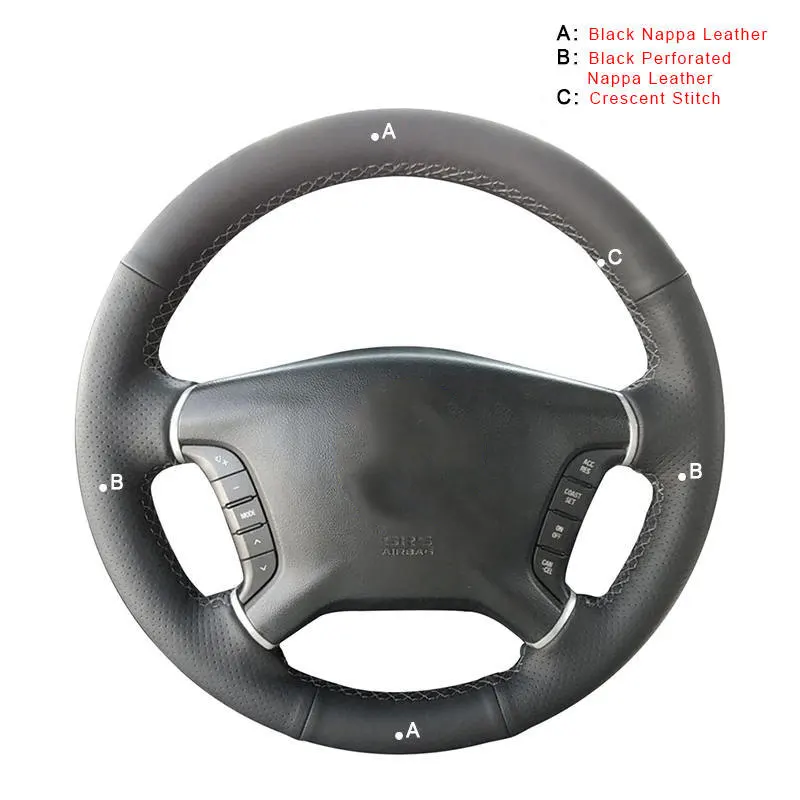 Top Layer Leather Авто оплетка на руле Крышка для Mitsubishi Pajero 2007- Galant 2008-2012 аксессуары для интерьера DIY оплетка автомобиля - Название цвета: Top Layer Leather
