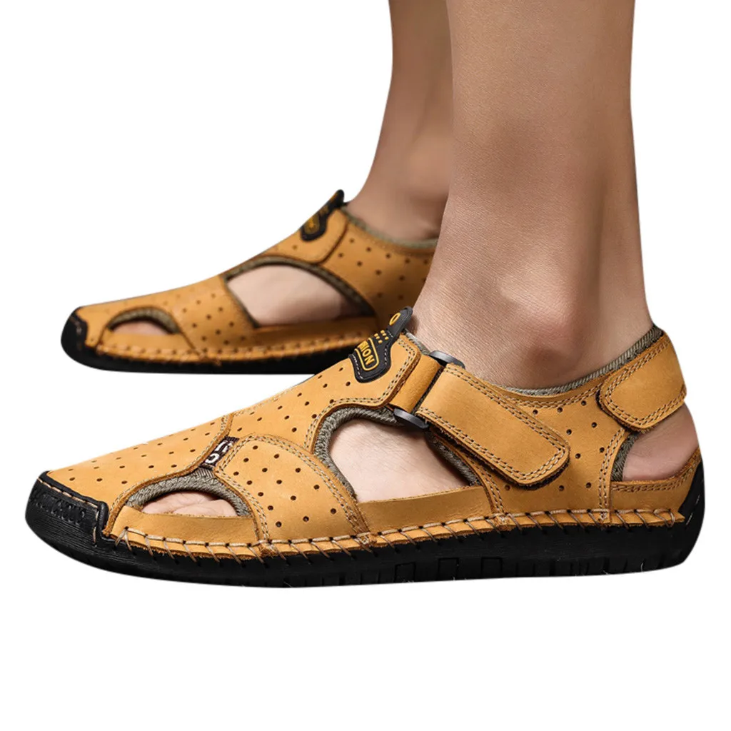 

Summer Hollow out flats Sandal for men Fashion Trend Beach Casual Comfort Wild Sandals classics Non-slip flats Sandal #G4