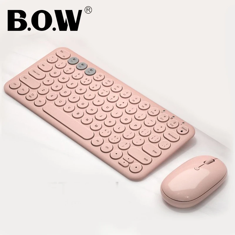 B o w rechargeable bluetooth wireless keyboard for phone tablet pc