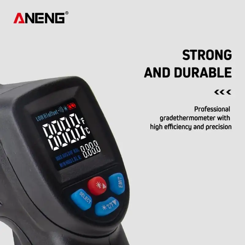 ANENG GM550B+ VA цветной ЖК цифровой инфракрасный термометр на лоб пистолет