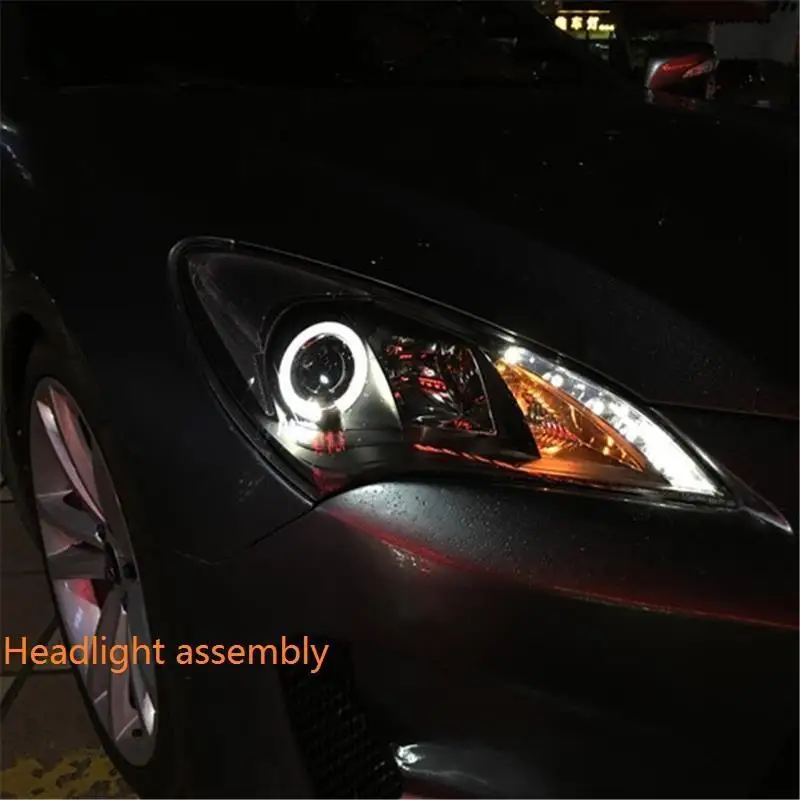 MODEL B Аксессуар для бега Luces Para Авто экстерьер Led Drl Automovil фары Задние Автомобильные фары в сборе 17 18 для hyundai Rohens Coupe - Цвет: MODEL B