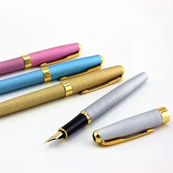 

New scrub Baoer 388 High Quality Cheap Price Arrow Clip M Nib Ink/Brand/Fountain Pen Metal Gift Pens Writing Stationery