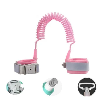 

1Pcs Child Safety Harness Leash 1.5/2.5 M Induction Lock 360 Degree Rotating Wristband Belt Harness Leash Wrist Traction Rope