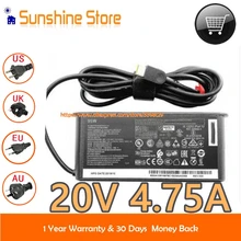 Oryginalne dla Lenovo ADLX95YCC3A 02DL132 SA10R16878 zasilacz 20V 4.75A 4.5A typ C dla MSI ADP-90FE D dla Prestige 14 15 Seires