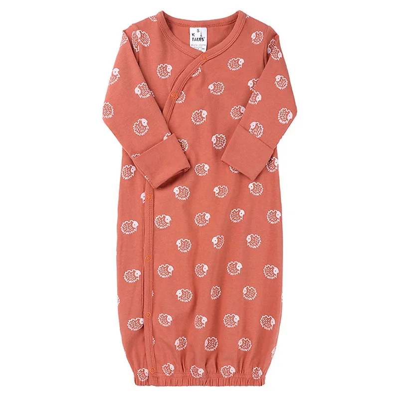 Hedgehog Orange Пижама для маленьких мальчиков и девочек, одежда для сна спальный мешок для малышей, весенне-летнее одеяло хлопковый Халат для детей от 6 до 18 месяцев - Цвет: Hedgehog Orange