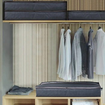 

2pcs Blankets Clear Window Beddings Foldable Breathable With Handle Zipper Quilt Anti Dust Home Bedroom Underbed Storage Bag