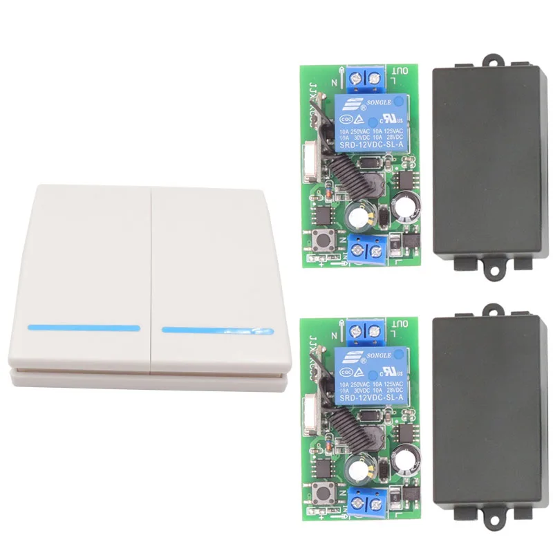 433mhz беспроводной пульт дистанционного управления AC 85V ~ 250V 2200W 2 бандажный пульт управления для света/лампы/светодиодный переключатель