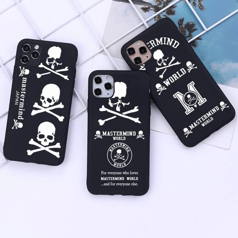 Трендовый японский брендовый блестящий чехол с черепом для iphone 12 11 Pro Mini XS MAX 8 7 6 6S