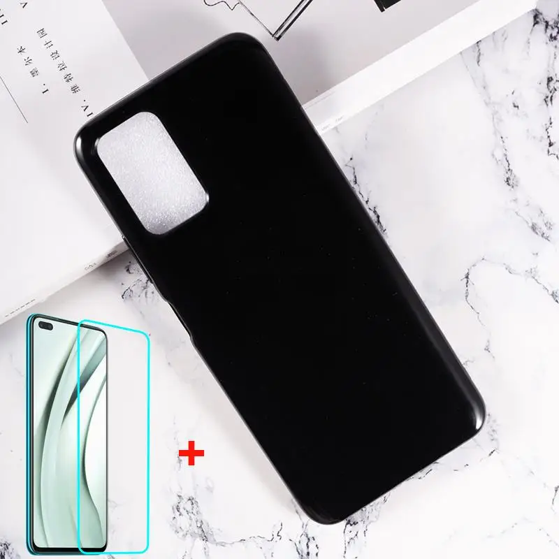 

Transparent Phone Case For Infinix Note 8 Silicon Caso Soft Black TPU Case Pelicula Infinix Note 8 Protective Glass Cases Vetro