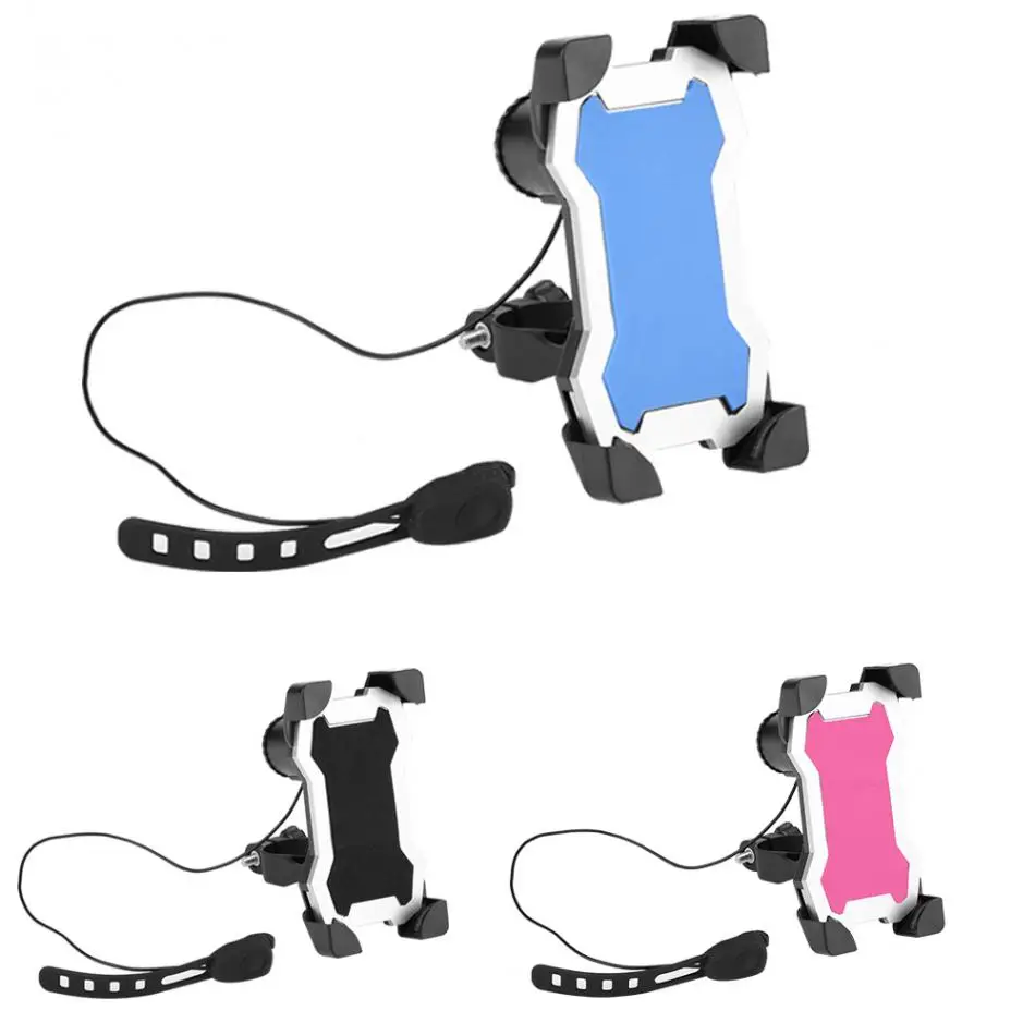 Adjustable Bike Phone Holder 3.5-7inch Cell Phone GPS Mount Holder Bicycle Handlebar Clip Bracket with Horn Cycling Accessories