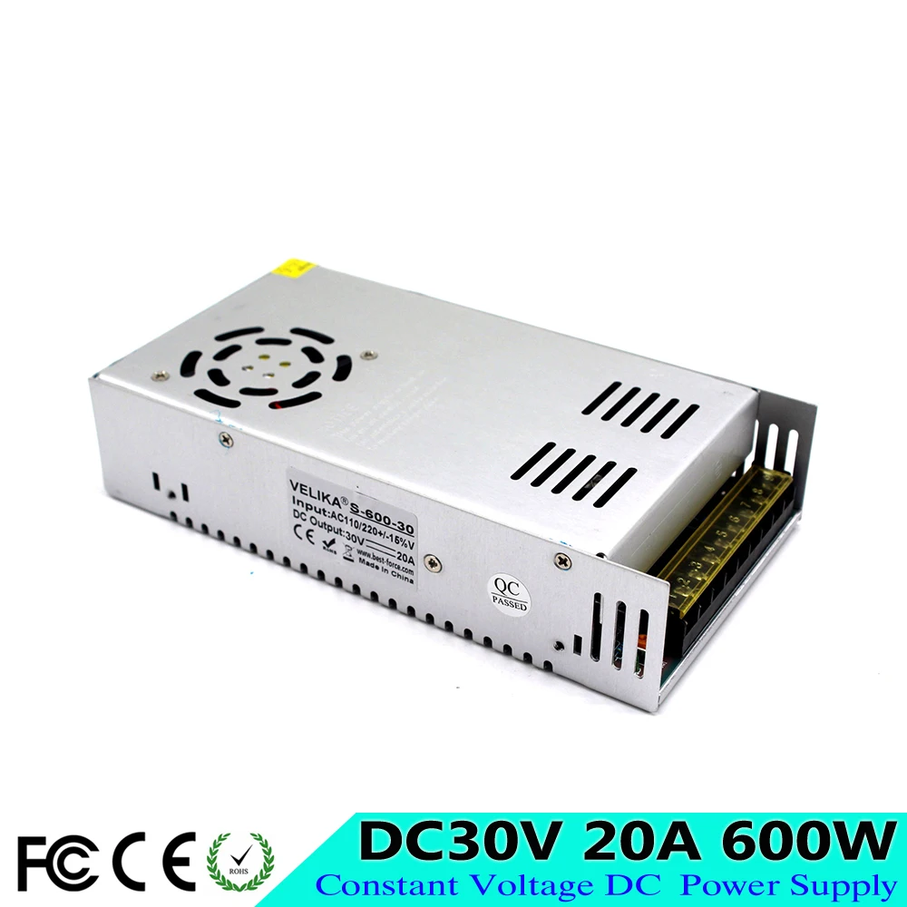 Универсальный переключатель питания постоянного тока 30 в 20 А 600 Вт импульсный