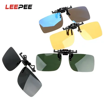 

LEEPEE Driving Night Vision Anti-UVA UVB Driver Goggles Lens Clip On Sunglasses Polarized Sun Glasses Interior Accessories
