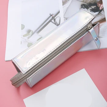 

Fashion Women Cosmetic Bag Creative Portable Makeup PU Bags Simple Female Solid Color Cosmetic Bags For Ladies