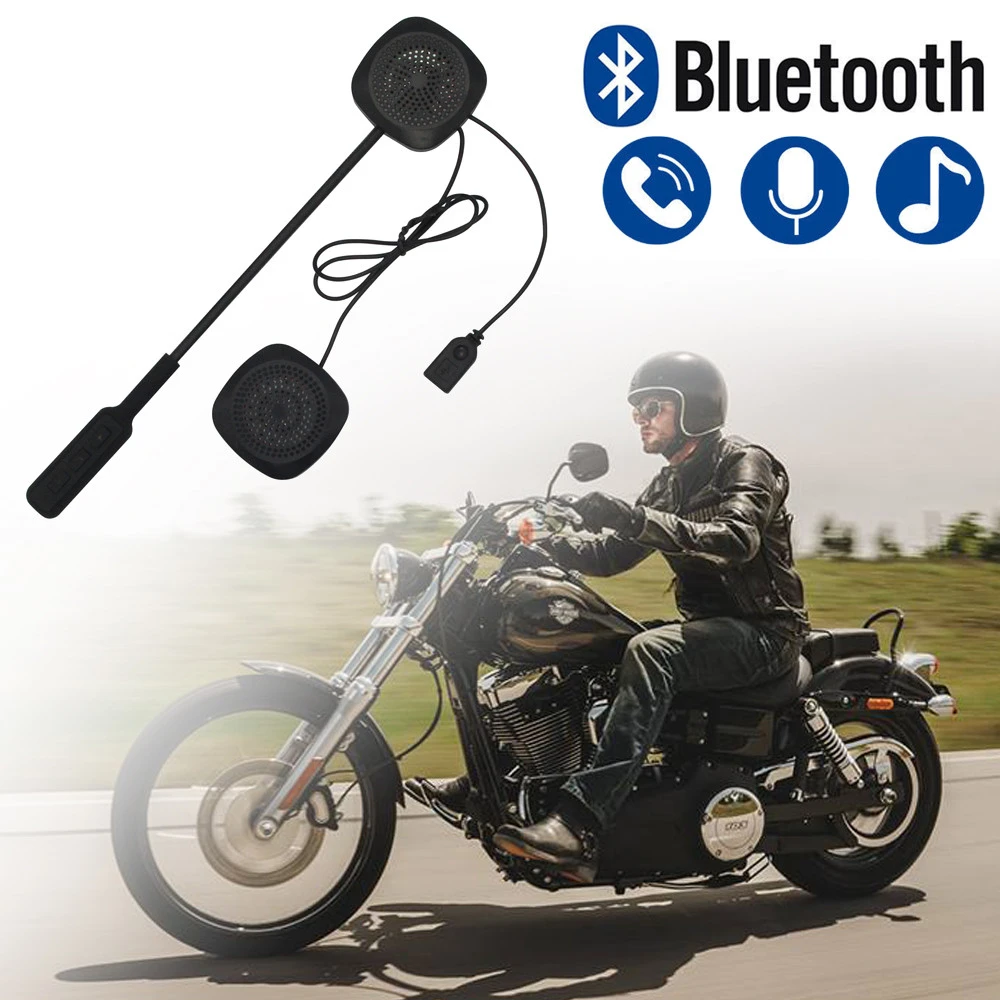 Motorcycle Helmet Bluetooth Motorbike Handsfree Headset Headphone For Music GPS