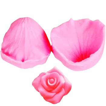 

2pcs / Set Petal Leaf Rose Shaped Silicone Mold Cake Decoration Fondant Cake 3D Food Grade Silicone Mould