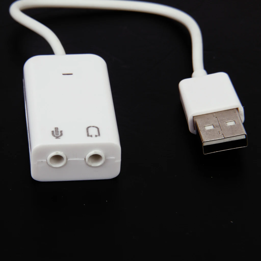 USB 2.0 Virtual 7.1 Channel Audio Sound Surround Card Adapter For MacOS Vista Linux