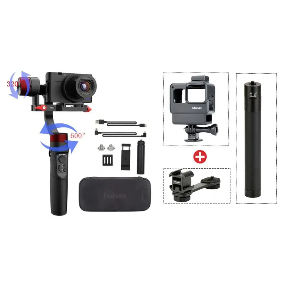 whole kit Hohem iSteady мульти 3 оси ручной карданный стабилизатор для цифровой камеры GoPro Hero 8 7 6 5 Osmo экшн Yi Cam SJCam смартфонов - Цвет: whole kit