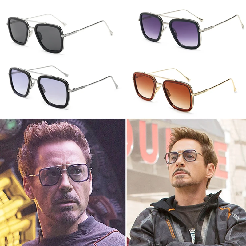 

Iron Man 3 Matsuda TONY stark Sunglasses Men Rossi Coating retro Vintage Designer Spiderman Sunglasses Oculos Masculino Gafas de