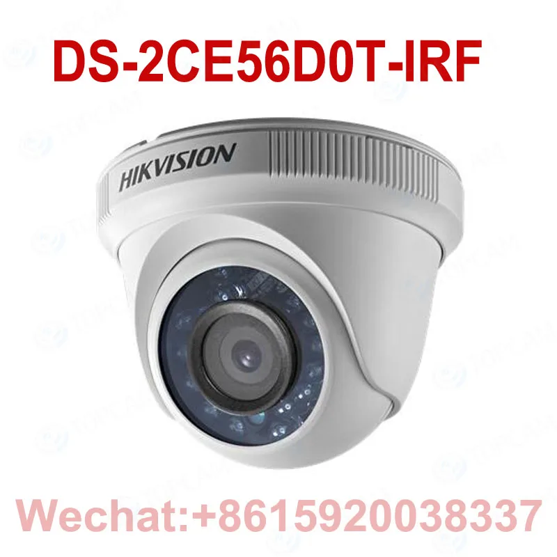 Hikvision, английская версия, 4 в 1, переключаемая DS-2CE56D0T-IRF, HD1080P, CCTV, камера безопасности, IR, 20 м, 2MP, камера для помещений