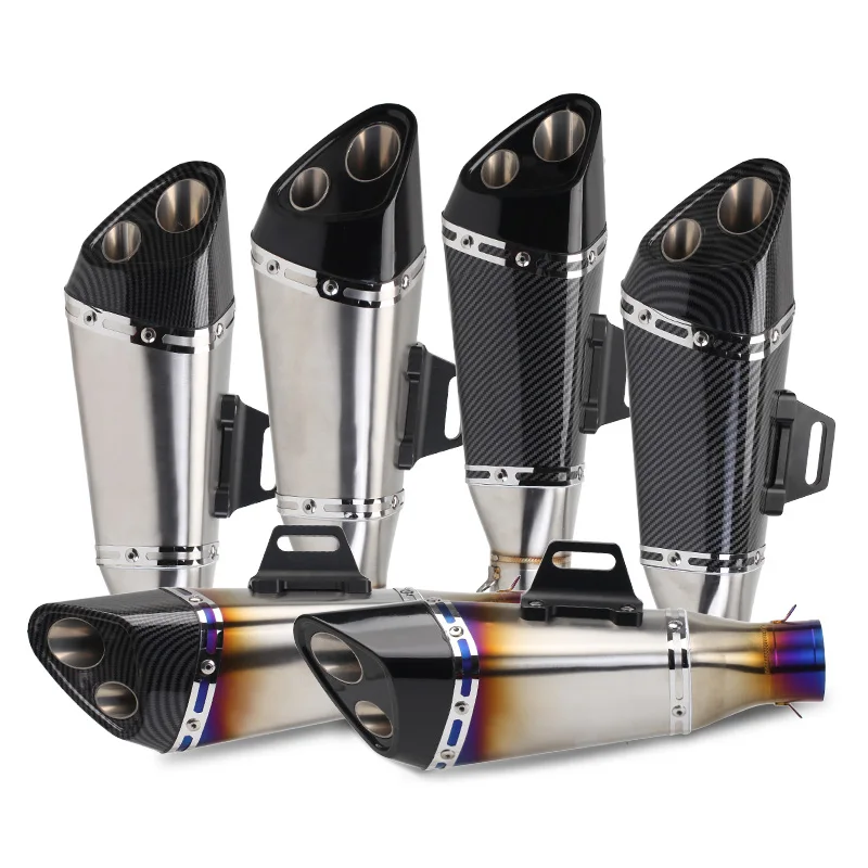 

51 мм Ослепительная универсальная выхлопная труба из нержавеющей стали для мотоцикла глушитель двойной выход с DBKiller для Kawasaki NINJA400/650/1000