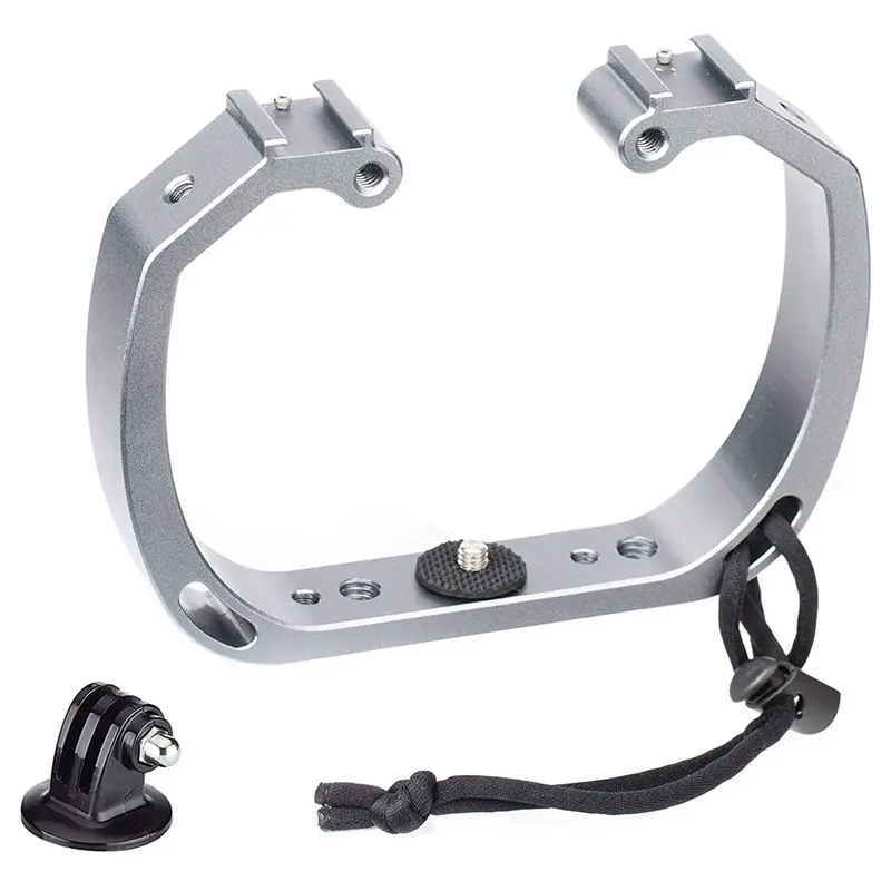 

Underwater Diving Rig With Cold Shoe Mounts & Wrist Strap For Goprohero3, Hero4, Hero5, Hero6, Hero7 And Other Waterproof Action