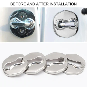 

4 pcs Door Lock Protective Cover Accessories for KIA K3 13-17; K5 11-15; Carens 07-11; Sorento 05-13