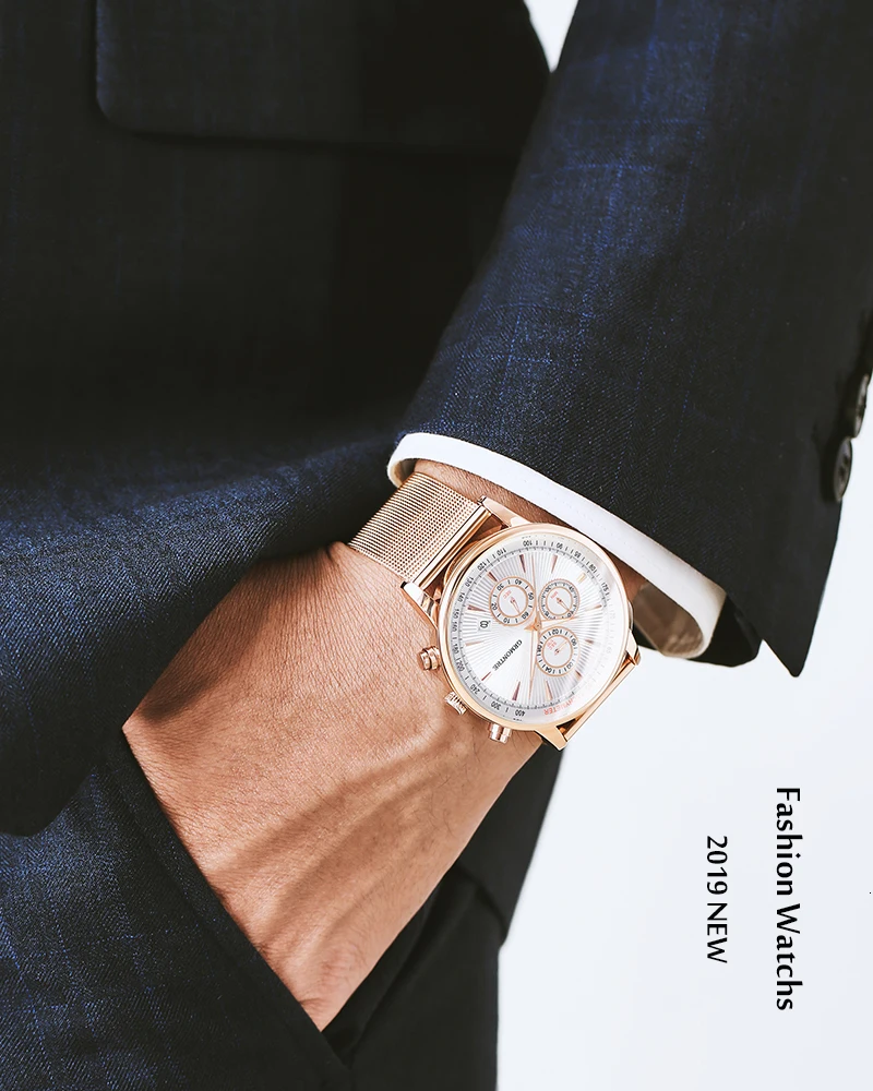 Модные мужские часы от ведущего бренда, Роскошные Кварцевые часы для мужчин, повседневная одежда, водонепроницаемые спортивные наручные часы, Relogio Masculino GrMontre