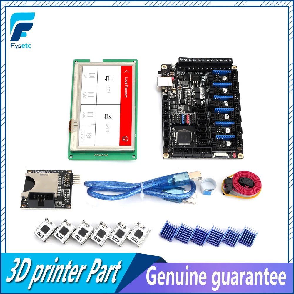 Материнская плата FYSETC F6 V1.3 Все в одном + 4 3 дюймовый ЖК дисплей сенсорный экран