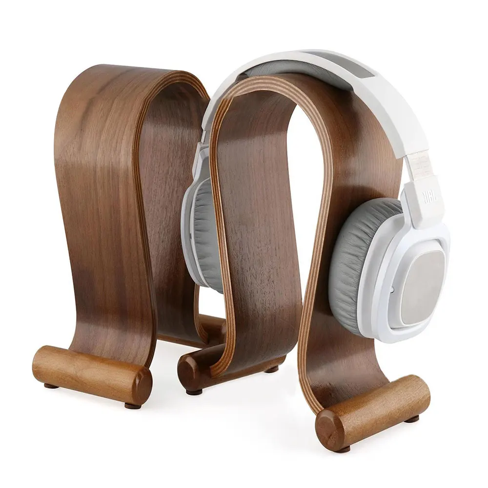 Universal U Shape Wood Headphones Stand Holder Earphone Hanger Wooden Headset Desk Display Shelf Rack Stand Bracket