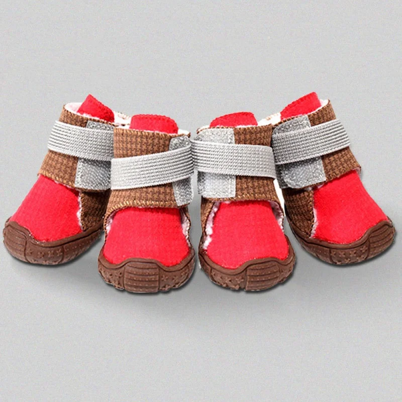 4 Pcs/sets Winter Pet Dog Shoes For Small Dogs Warm Puppy Dog Snow Boots Waterproof Chihuahua Pug Cat Shoes Pet Products
