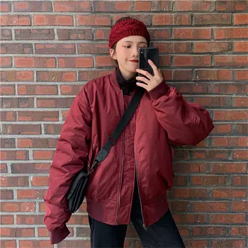 

Alien Kitty Casual Reversible Loose Thicken Oversize Stylish 2019 New All-Match Warm Female High Quality Outwear Baseball Coat