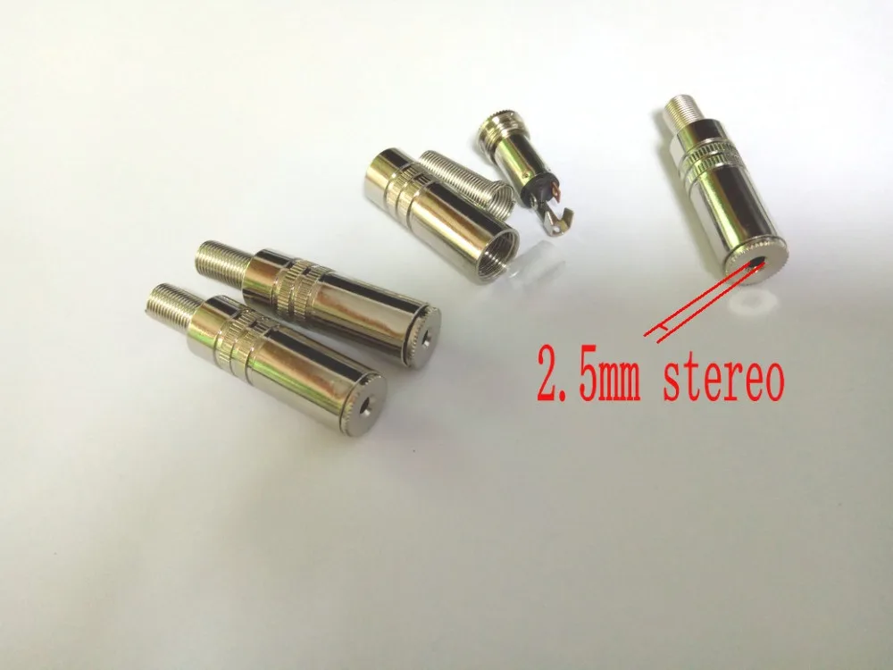 50pcs Female 2 5mm Jack Stereo Audio socket for 2 5mm headphones plug New