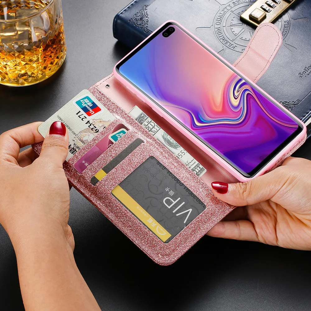 LAPOPNUT чехол для телефона для samsung Galaxy J6 J4 Plus J5 J3 A5 A8 A7 с сияющими блестками сердце к требованиям заказчика; сверкающие; кожаный чехол-портмоне с откидной крышкой чехол