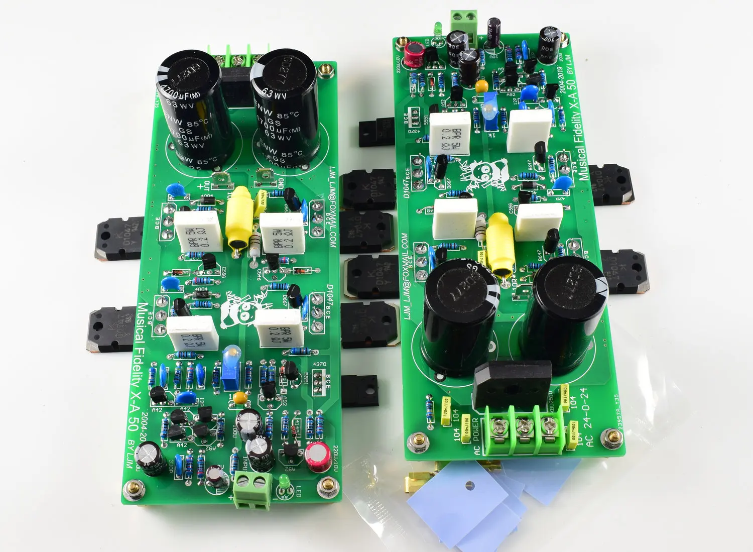 

2 CH X50 stereo Power amplifier Base on Music Fidelity X-A50 100W+100W Finished board