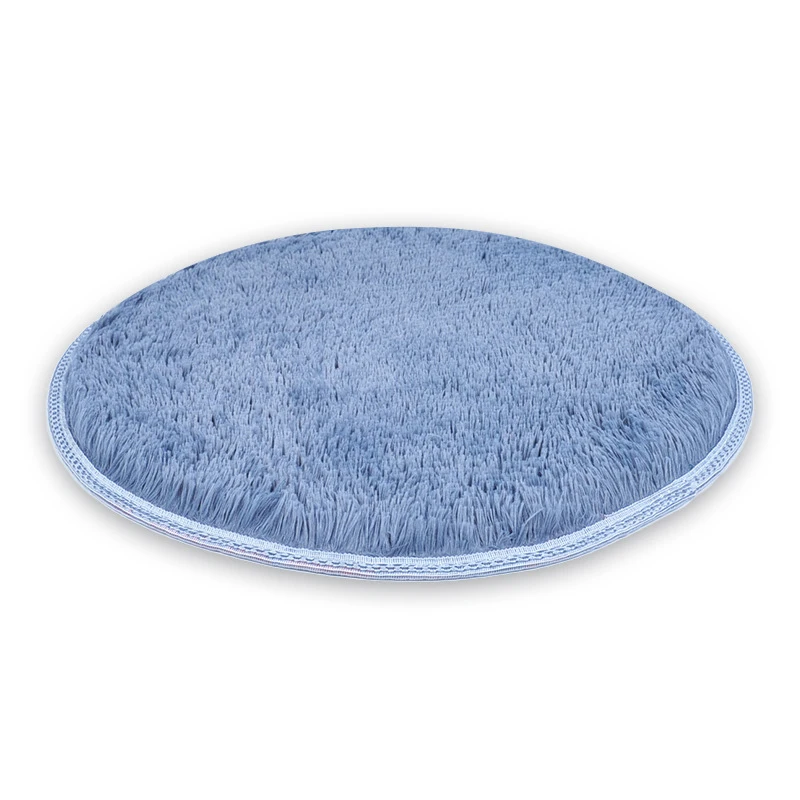 1pc 60cm/80cm Non-slip Winter Warm Round Short Plush Soft Dog Puppy Cat Cushion Sleeping Kennel Mat Cat Bed Pet Supply - Цвет: Серый