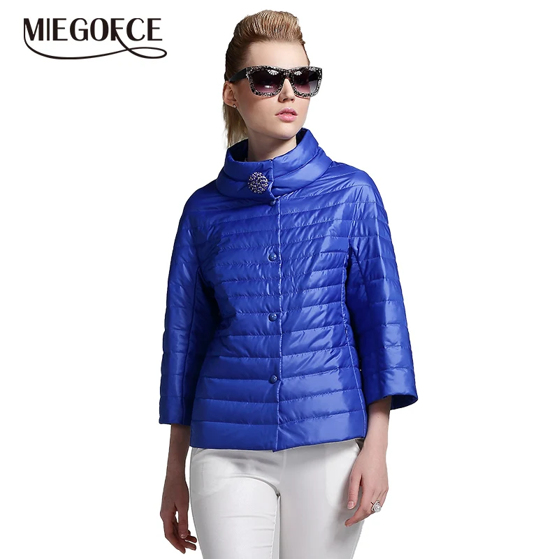 Vente MIEGOFCE 2019 nouveau printemps veste courte femmes mode manteau rembourré coton veste Outwear haute qualité chaud Parka femmes vêtements