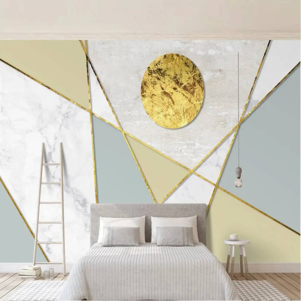 milofi custom large wallpaper mural 3D abstract line geometric figure background wallpaper mural