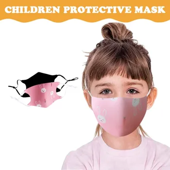 

Children's Cartoon Print Cloth Face Mask Windproof Face Shield Mouth Cover Washable Mouth Mask Reusable Breathable mondmaskers