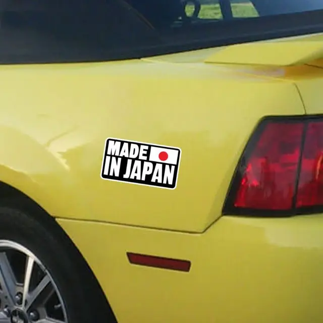 Universal Creative Cartoon Fun Made In Japan Text Reflective Car Sticker Decal 2