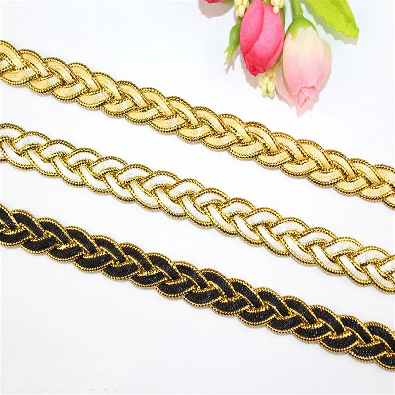 Lace Fabric Lace Ribbon Lace Garment Accessories Lace Sewing Supplies Lace Decoration Lace Accessories Lace Sewing Accessories 4Styles Gold White Lace Ribbon Soft Net Lace Trim Fabric For Sewing Accessories Wedding Party Supplies DIY Decoration 4Yards