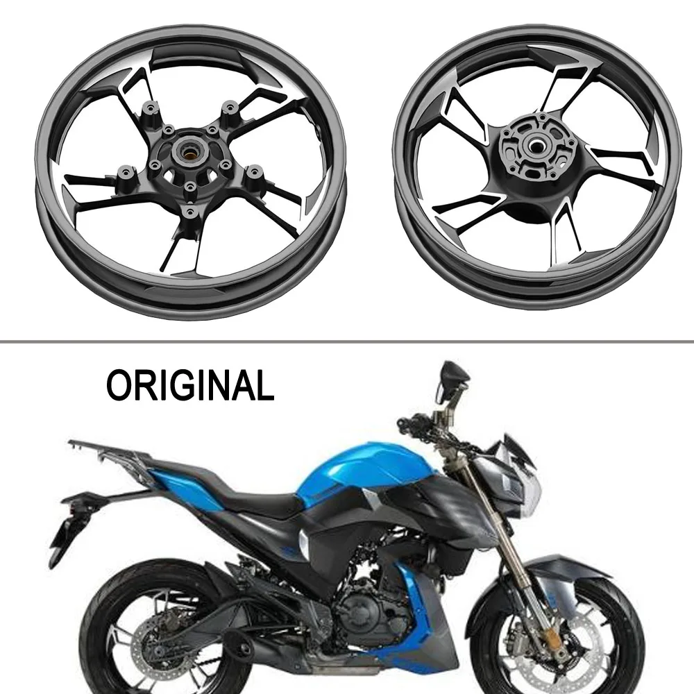 Il Motociclo Misura Z2 125 / Z2 155 Anteriore E Posteriore In Acciaio Anello Mozzo Ruota In Alluminio Per Zonte Z2-155 Z2-150
